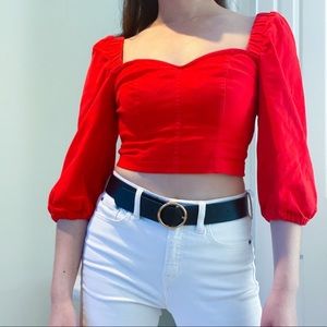 Urban Outfitters Puffed sleeve smocked blouse